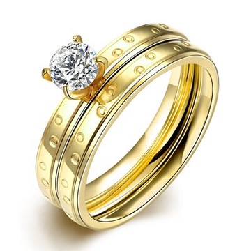 鈦鋼戒指鑲鑽美式戒飾-歐美時尚精緻套戒生日情人節禮物男女飾品73le203【獨家進口】【米蘭精品】