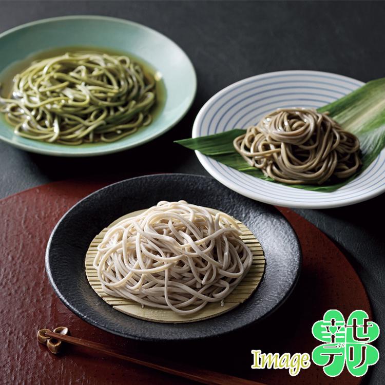 お蕎麦セットD（自然薯そば・抹茶そば・ほうじ茶そば各2束）麺類ギフト 乾麺  結婚式 引出物 引っ越し挨拶 内祝い 年越しそば