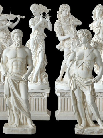 {可打統編 超低價}石膏像雕像美術館藝術人物雕塑音樂人天使庭院歐式著名創新玻璃鋼