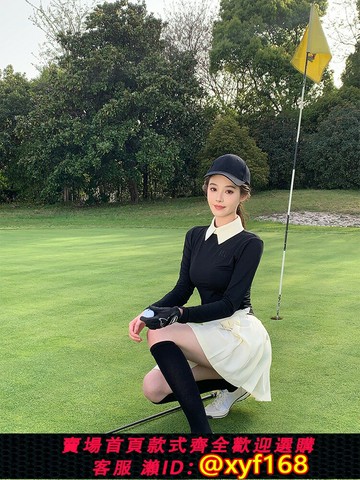 {保固一年 可打統編}Regolf防曬休閑春夏POLO衫運動長袖上衣女高爾夫半身裙套裝網球裙