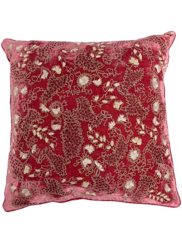 Anke Drechsel - floral-embroidered silk-velvet cushion - unisex - Silk Velvet - One Size