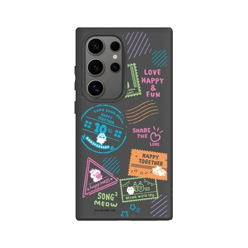 Galaxy S24 Ultra SolidSuit 黑 - 爽爽貓 Song Song Meow by SECOND - 爽爽貓十周年旅行印章