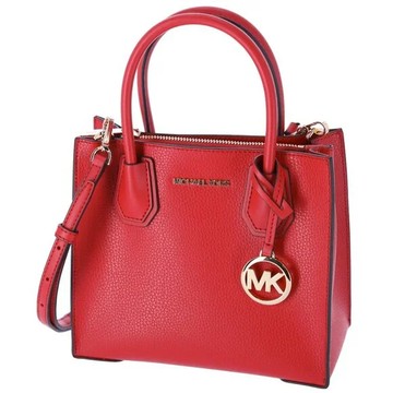 MICHAEL KORS 鵝卵石紋風琴包 手提斜背兩用包 真皮皮革 琴譜包 手提包 M88653 紅色MK(現貨)▶指定Outlet商品5折起☆現貨【送禮首選★APP下單點數4倍送】