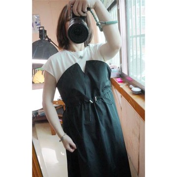 自留推薦  cest   拼接立體感  100棉  連衣裙