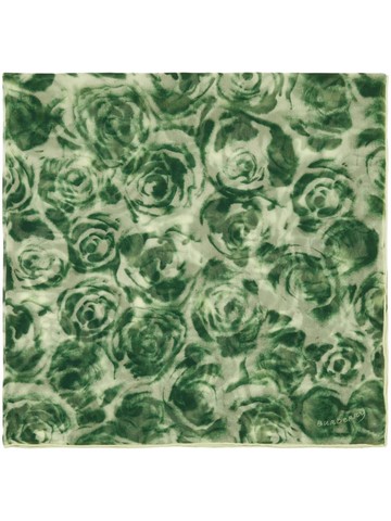 Burberry - Rose silk scarf - unisex - Silk - One Size - Green
