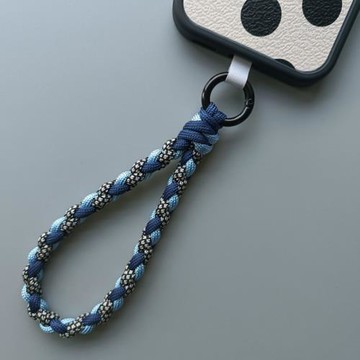 手機掛繩手腕手工編織繩掛件戶外運動短款手提帶便攜多彩掛鏈男女款通用加粗加固結實耐用掛鏈手機殼防丟吊繩