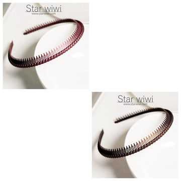 【Star wiwi】時尚風采齒梳髮箍《髮飾 • 髮箍》《2入組》《霧褐棕色 / 霧深棕色》