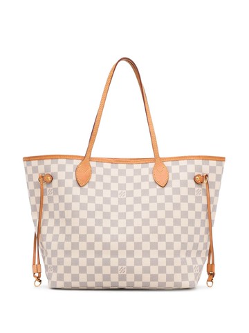 Louis Vuitton - 2019 pre-owned Neverfull MM tote bag - women - Canvas/Leather - One Size - White