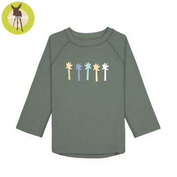 德國Lassig-嬰幼兒抗UV長袖泳裝上衣-棕櫚樹綠