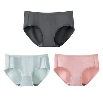 免運 開立發票 內褲 簡約日式無印女士三角內褲良品莫代爾內褲純色女款中腰內褲莫代爾