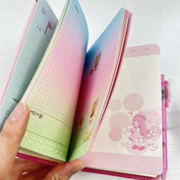 新款少女風手賬本套裝可愛少女心卡通文具庫洛米pu磁扣記事本禮盒