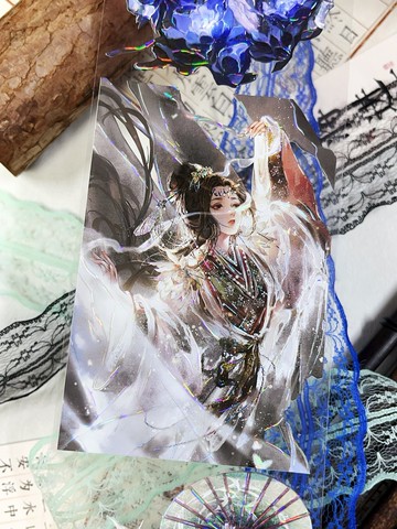 仙靈雅集3 PET 紙膠帶 貝殼光 10米卷