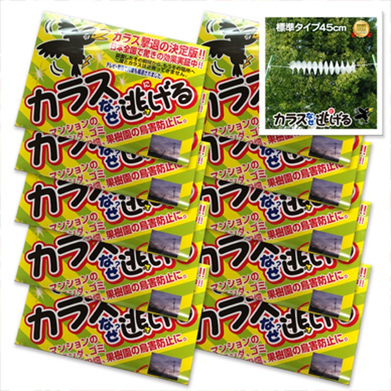 カラス撃退 忌避 カラス撃退！カラスなぜ逃げる標準タイプ 10個セット