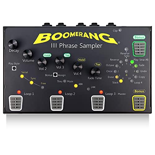 Guitar Looper Pedal BOOMERANG III Phrase Sampler-Run Separate Loops-Multi Effects Loop Pedal Station-Electric Guitar, Bass, Keyboard, DJ-Fits S