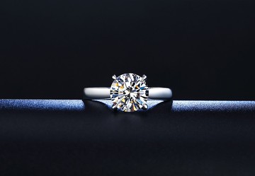 莫桑石 莫桑鑽 0.6-3克拉四爪女鑽戒 台北門市 客製化訂製白金