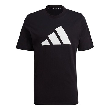 adidas M Fi Tee Bos A Logo Printing Round Neck Sports Short Sleeve Black
