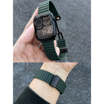【台灣出貨】超質量 適用 APPLE WATCH 褶皺紋理 磁吸錶帶 S11 S10 Ultra 49mm 男士錶帶