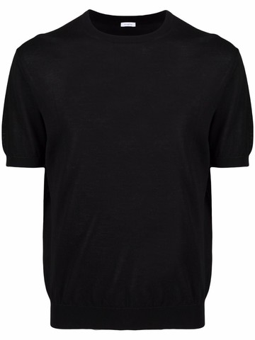 Malo - ribbed-trim cotton T-Shirt - men - Cotton - 56 - Black