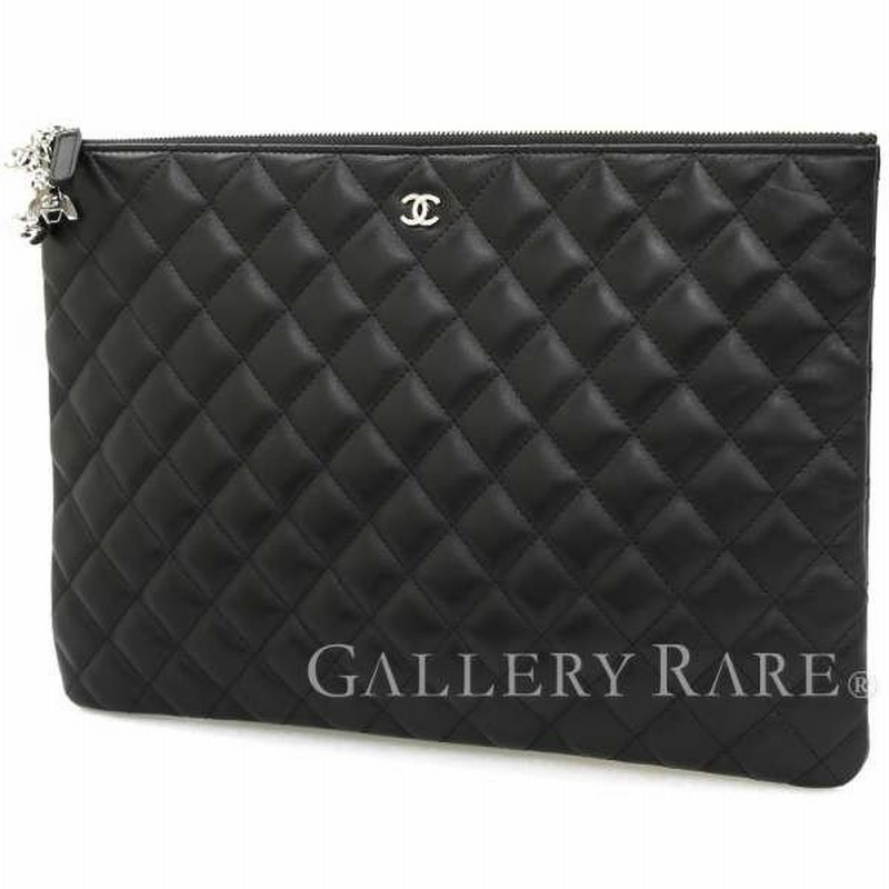 シャネル クラッチバッグ チャーム付き マトラッセ ココマーク A82552 