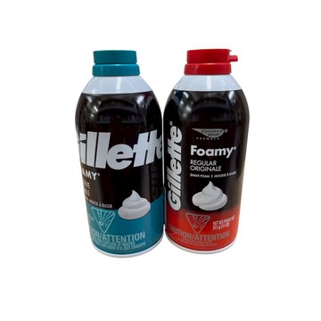 美國 Gillette 吉列 刮鬍泡 香草紅/敏感藍