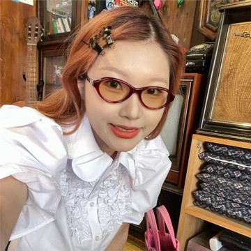 2025新品吉拉聯名款橢圓眼鏡架女MM214黑框板材純鈦時尚素顏平光