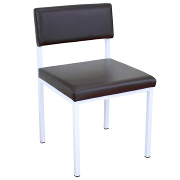 【頂堅】加寬厚型沙發(皮革椅面)鋼管腳-餐椅/洽談工作椅-三色-2入組白色