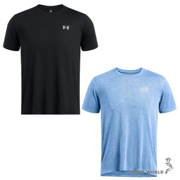 Under Armour UA 短袖上衣 男裝 排汗 黑/藍【運動世界】1386681-001/1386681-465