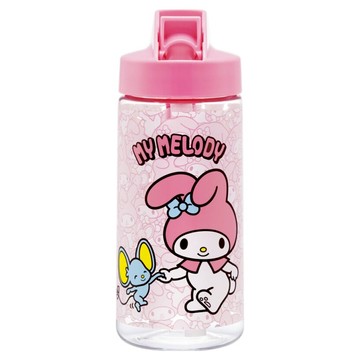 Skater x Sanrio 滿版水壺 73 x 80 x 187mm  美樂蒂 粉色 + 透明色  500ml  1個