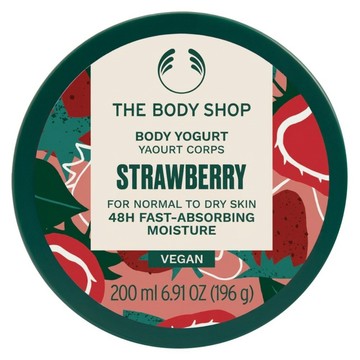 THE BODY SHOP 美體小舖 台灣公司貨 草莓嫩白保水美肌優格  1個  200ml