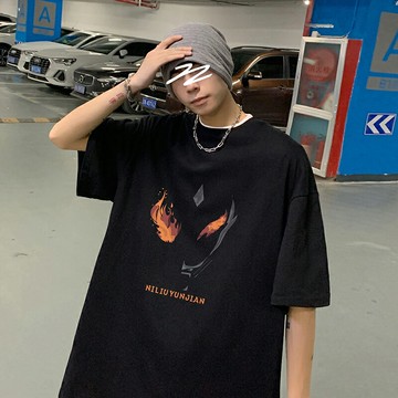 vintage歐美潮牌嘻哈重磅t恤男夏短袖oversize高級設計感小眾半袖