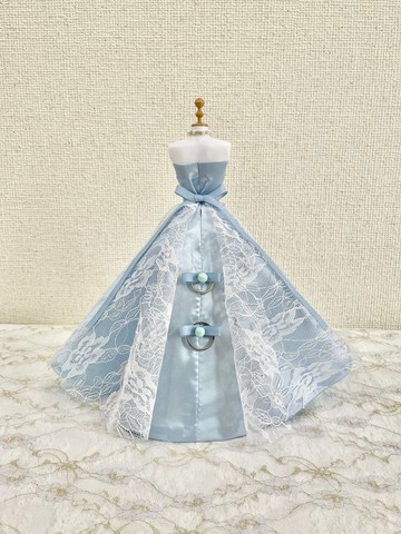 婚紗戒枕 飾品架 仙杜瑞拉藍 ver
