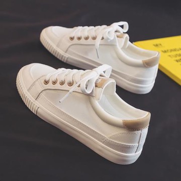 人本帆布鞋女2025夏季薄款透氣大碼網面鞋學生韓版百搭休閑小白鞋