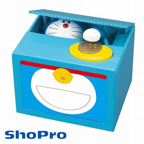 【日本正版】哆啦A夢 偷錢箱 存錢筒 儲金箱 小費箱 小叮噹 DORAEMON SHINE - 376596