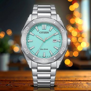 CITIZEN 星辰 Blue Glow Night 藍月 聖誕節推薦 光動能八角形夜光手錶 1212購物節 送禮推薦 BM7631-87M