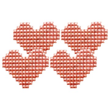 情人節愛心鋁箔氣球 140*120公分  玫瑰金  4個