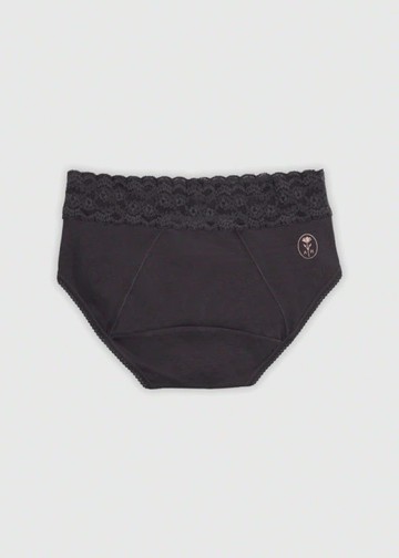 Autumn Mood．蕾絲中腰生理褲(野漆紫-花AH)