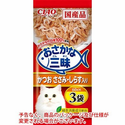 いなばペットフード　ＣＩＡＯ　おさかな三昧　ペット用品　猫用　キャットフード　かつお　ささみ・しらす入り