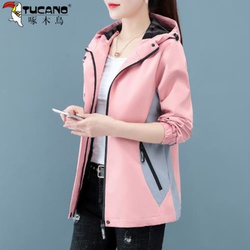 啄木鳥沖鋒衣外套女春秋季2025新款休閑防風防水運動旅游登山風衣