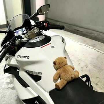 upton摩托車護蛋機車護襠油箱緩衝墊柔軟護具毛絨公仔玩偶卡通保護墊潮