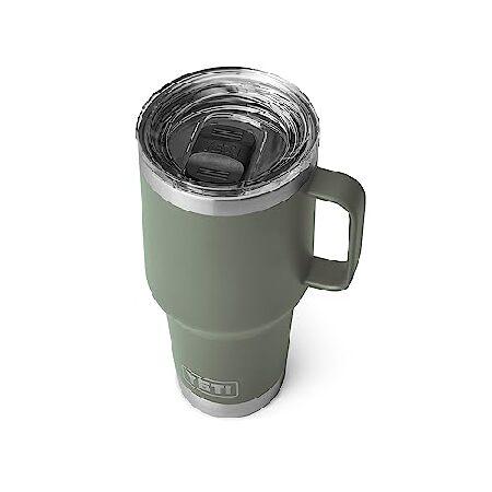 YETI Rambler 30 oz Travel Mug, Stainless Steel, Vacuum Insulated with Stronghold Lid, Camp Green