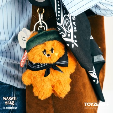 【Toyzeroplus】Wasabi Bear - 辣醬節奏毛絨限定吊卡 / 辣醬節奏領巾
