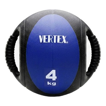 VERTEX 天然橡膠雙手把藥球 台灣製  深藍色  1個  4kg