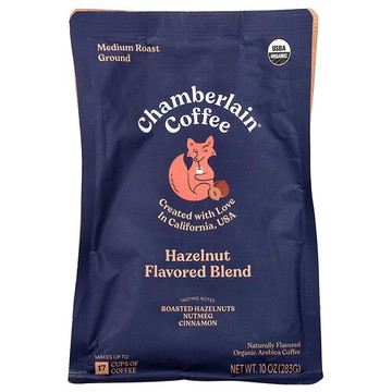 Chamberlain Coffee, Witty Fox 榛子混合物，研磨，中度烘焙，12 盎司（340 克）