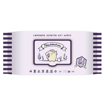 [寶富華]加蓋 布丁狗薰衣草柔濕巾70抽