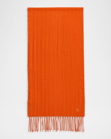 Men's Cashmere Embroidered Monogram Scarf