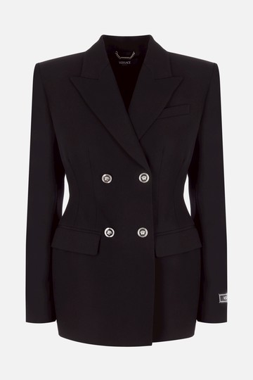 VERSACE double-breasted grain de poudre jacket Woman