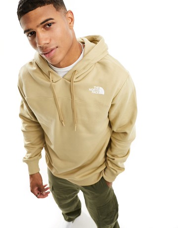 The North Face Zumu logo fleece hoodie in stone-Neutral
