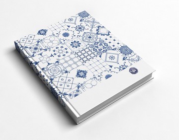 洛可可草莓 WELKIN 手創_手工書/筆記本/手帳/日記本-藍調花磚