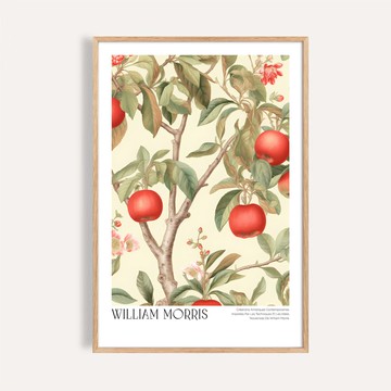 果實之詩 / 威廉莫里斯風格 蘋果果樹 掛畫 海報 畫芯 無框畫