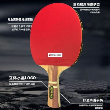 可開發票☆【臺灣精品】💕十星專業正品超級十星乒乓球拍攻防大師橫直拍專業比賽級球拍